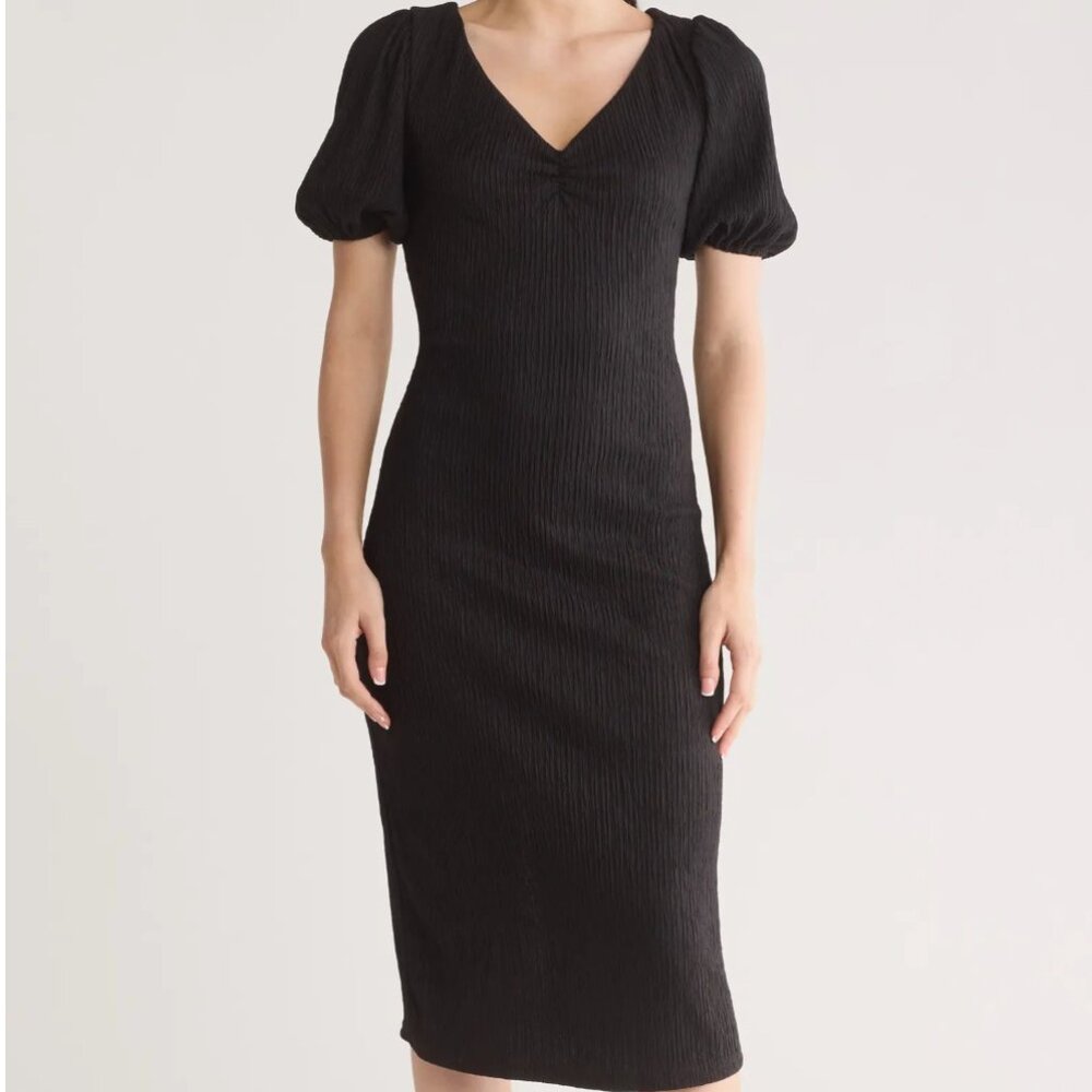 Lush Plissé Tie-Back Body-Con Dress